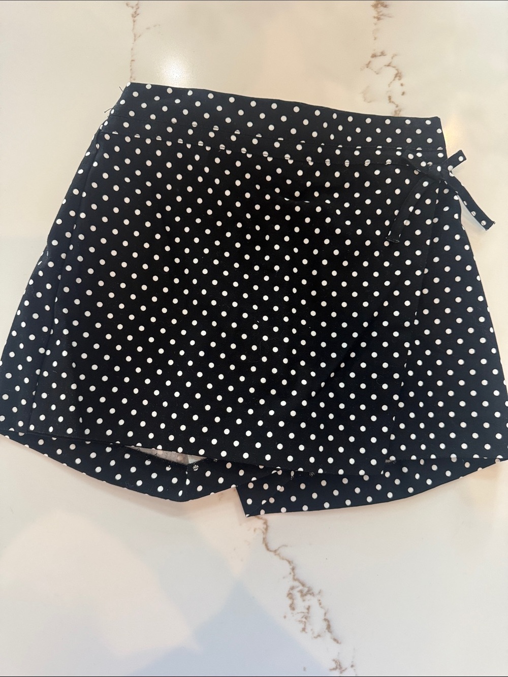 **NWOT** Zara Polka Dot Black Girls Skort with Side Tie